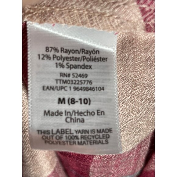 Time And Tru Maternity Pink Plaid Button-Up Top M (8-10) Rayon Blend - Picture 9 of 10